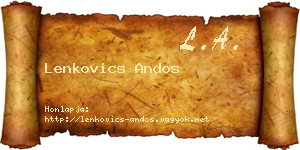 Lenkovics Andos névjegykártya